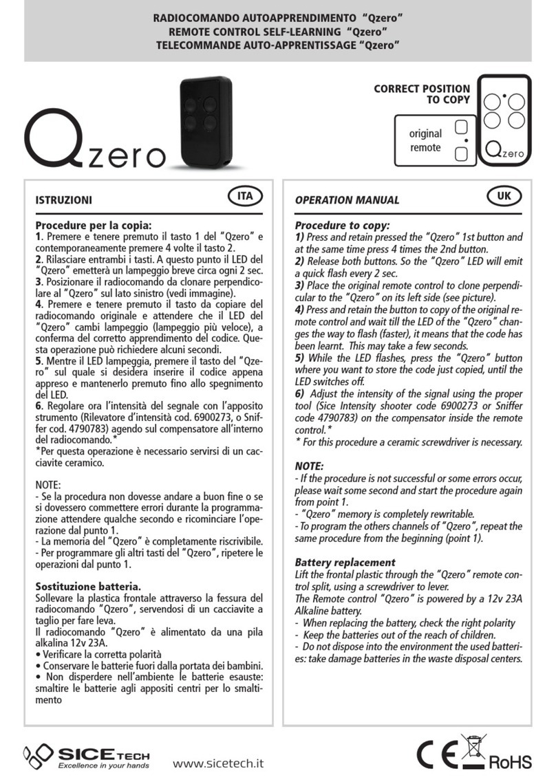 SICE Tech Qzero User manual