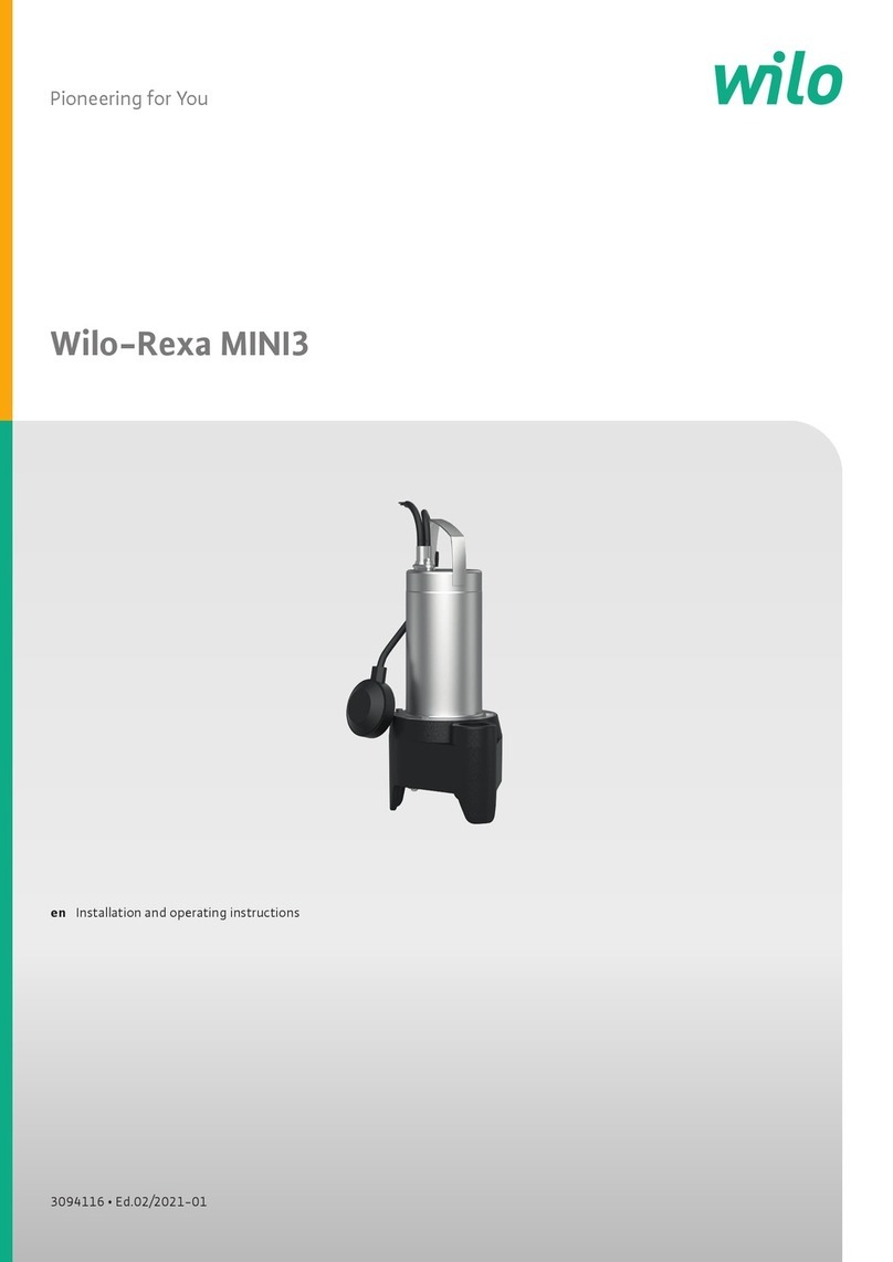 Wilo Rexa MINI3-V-A Series Installation and operating instructions