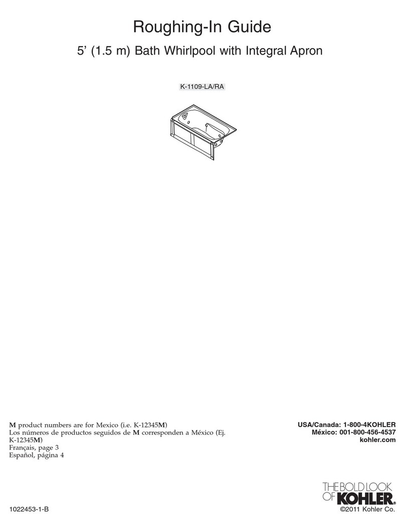 Kohler K-1109-LA Quick start guide Kohler K-1109-LA Quick start guide