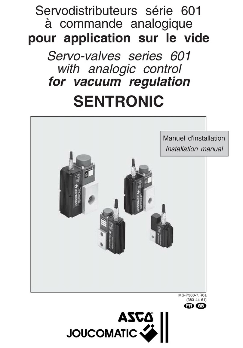Asco JOUCOMATIC SENTRONIC 601 Series User manual