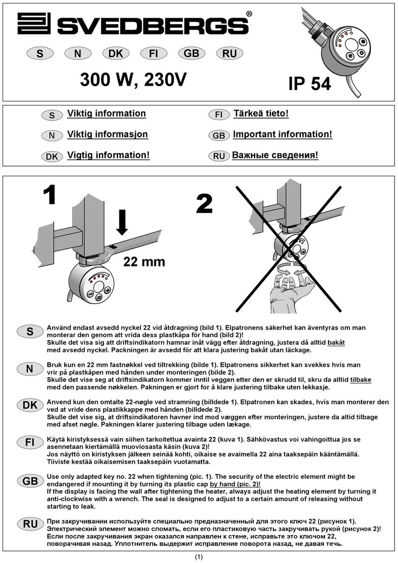 Svedbergs 54301 Operating manual