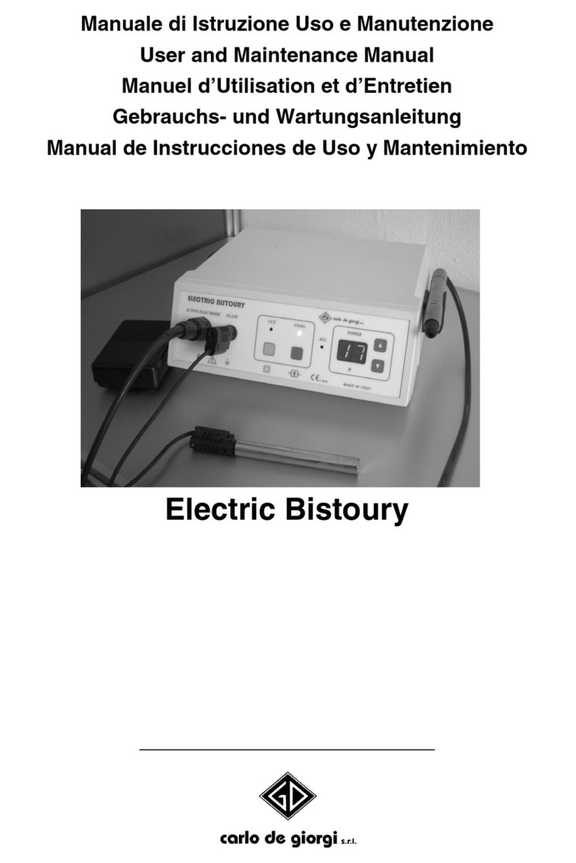 Carlo De Giorgi Electric Bistoury User and maintenance manual Carlo De Giorgi Electric Bistoury User and maintenance manual