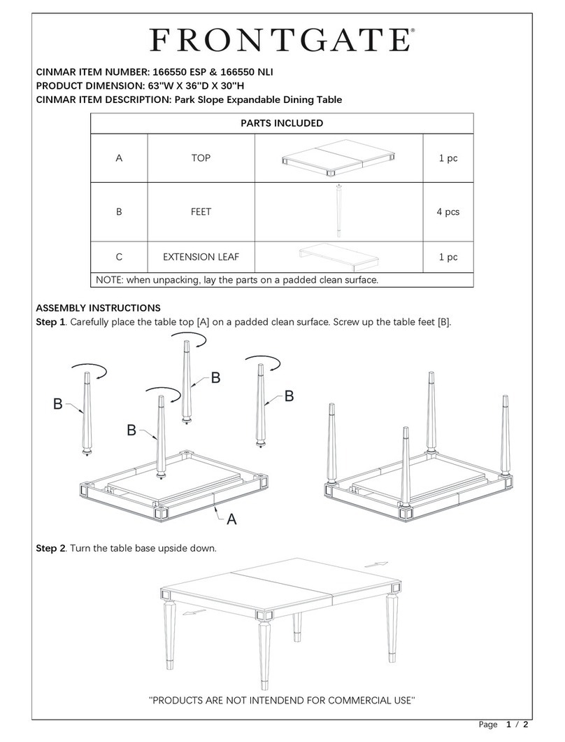 Frontgate Park Slope 166550 ESP User manual