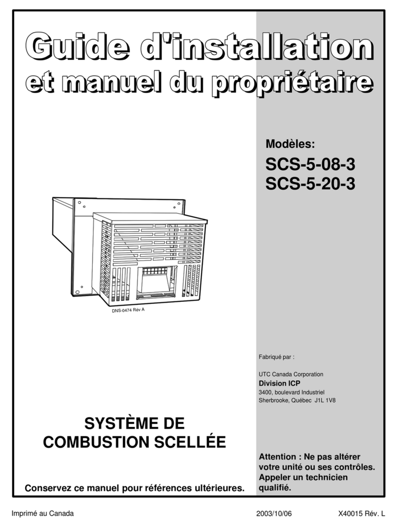 UTC SCS-5-08-3 Installation instructions and homeowner's manual