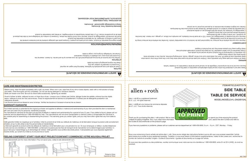 Allen + Roth L-DN2051SAL Quick reference guide