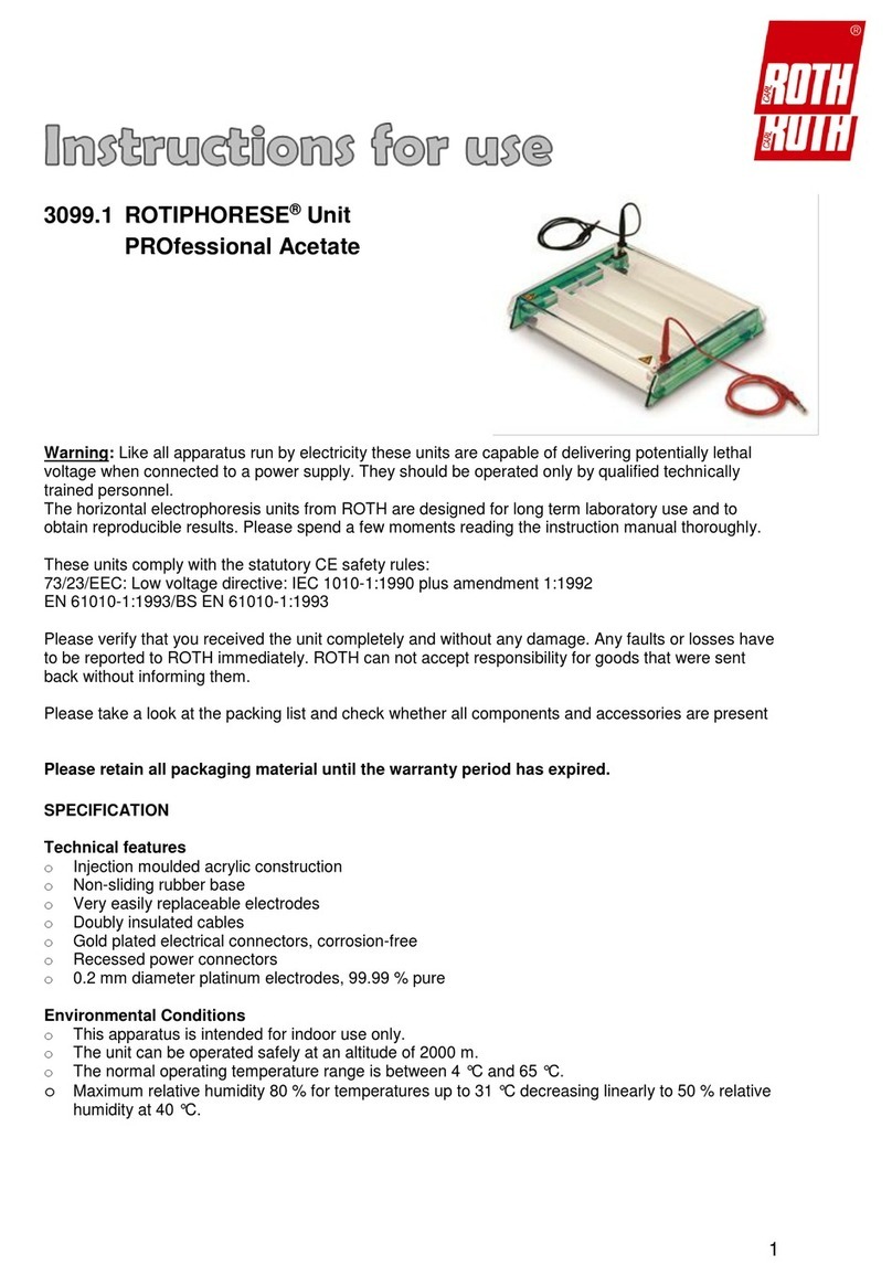 Carl Roth ROTIPHORESE PROfessional Acetate Instructions for use Carl Roth ROTIPHORESE PROfessional Acetate Instructions for use