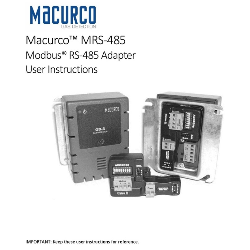 Macurco MRS-485 User manual