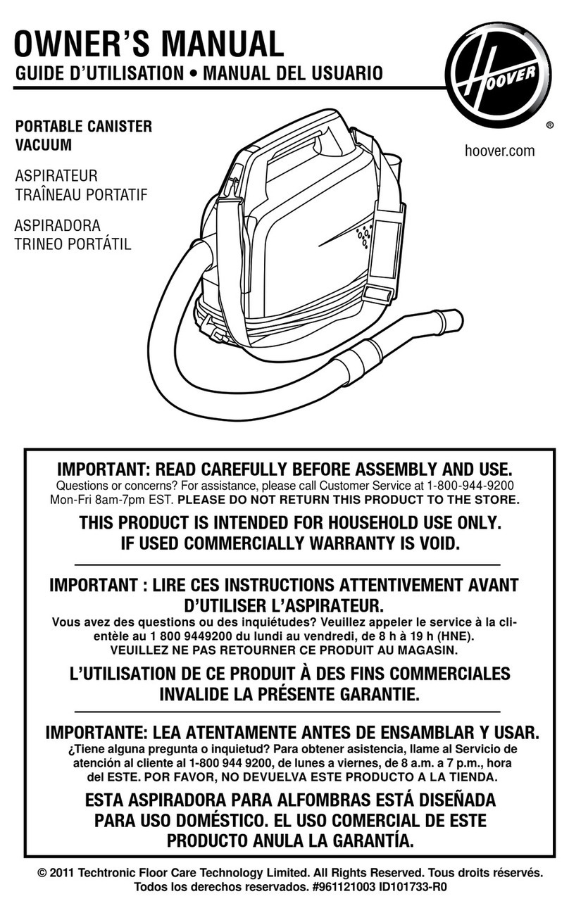 Hoover SH10050 User manual