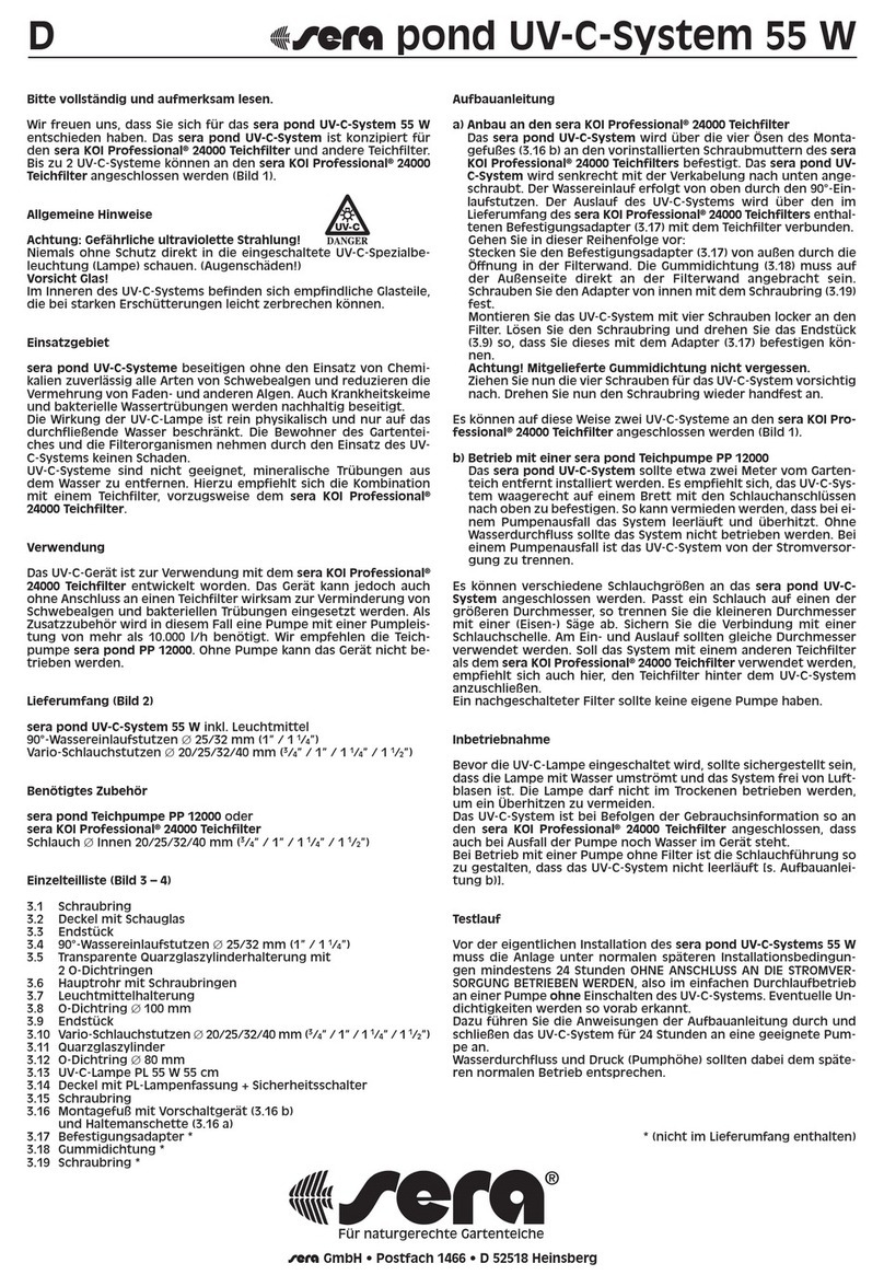 Sera pond UV-C System 55 W User manual