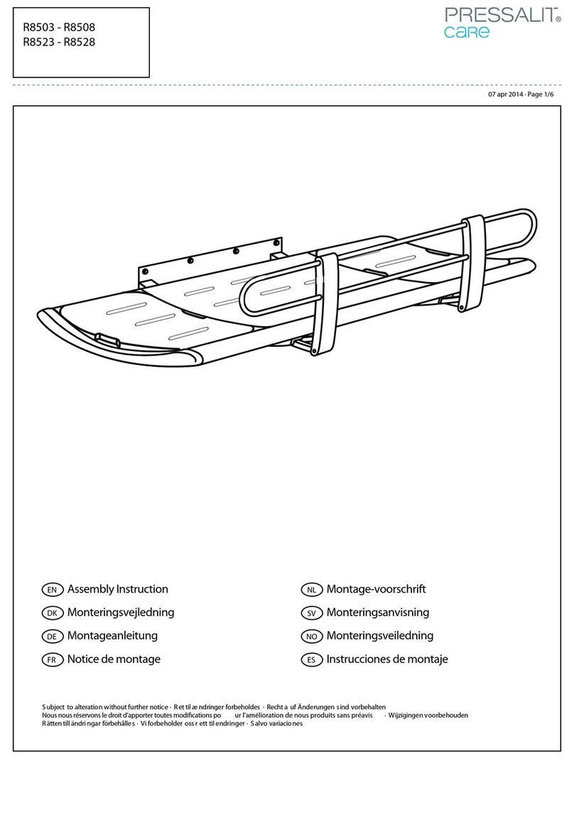Pressalit Care R8503 Assembly instruction