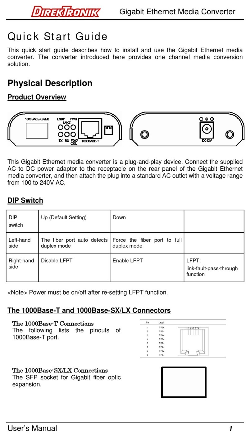 DirekTronik 1000Base-T user manual