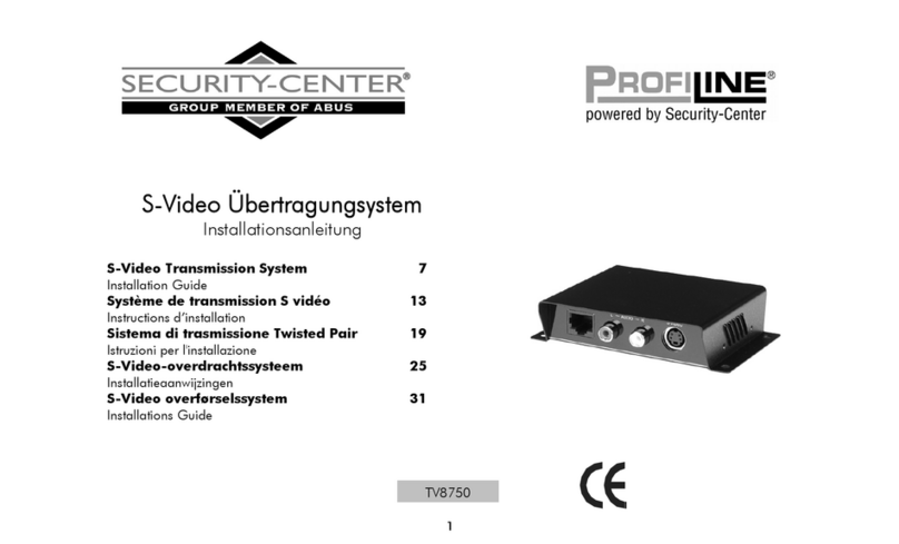 Security-Center Profiline S-Video TV8750 installation guide