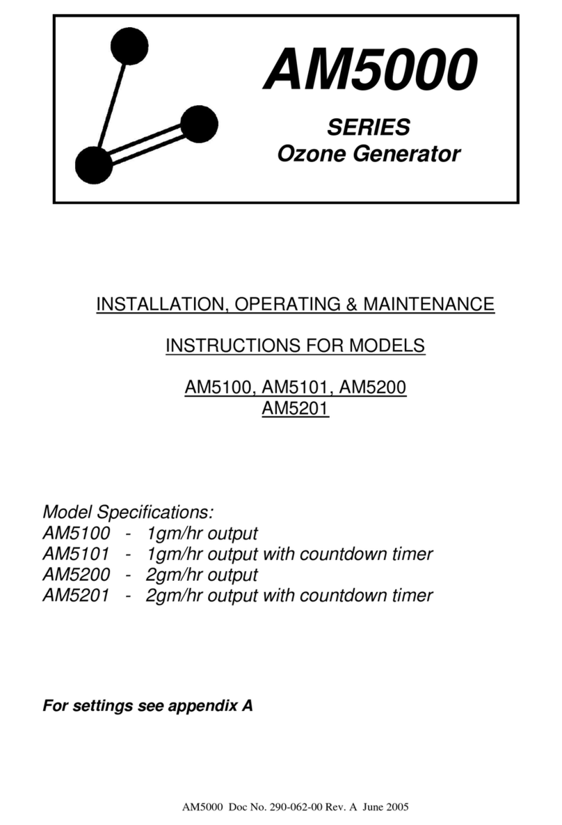 Ozone AM5000 Series Installation, Operating, Maintenance