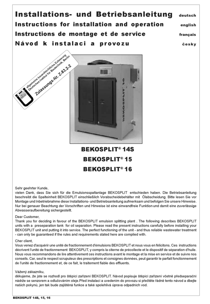 Beko BEKOSPLIT 14S Instructions for installation and operation