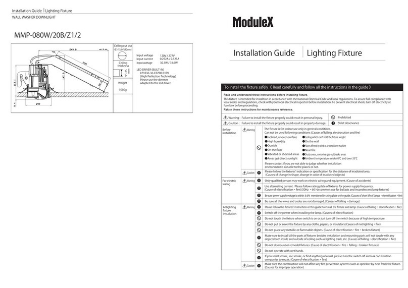 Modulex MMP-080W/20B/Z1/2 User manual