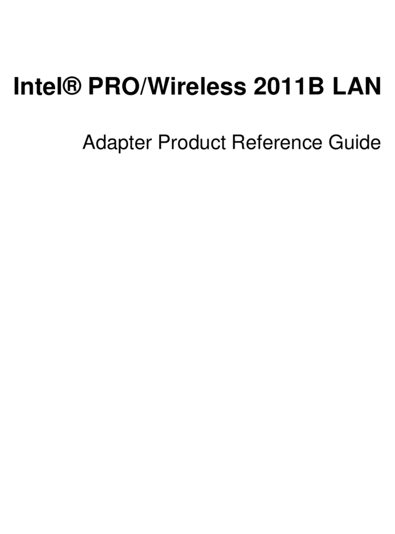 Intel PRO/Wireless 2011B LAN USB Device Product reference guide