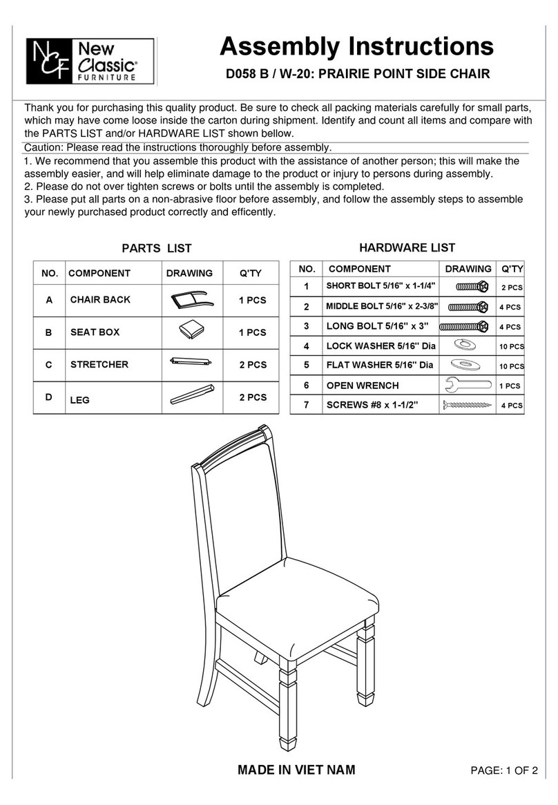 New Classic Furniture D058 B / W-20 Assembly instructions