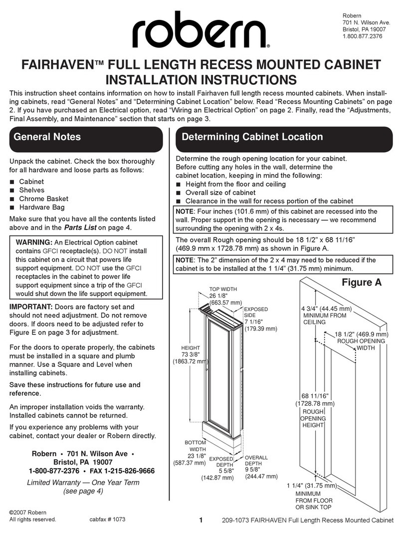 Robern FAIRHAVEN User manual