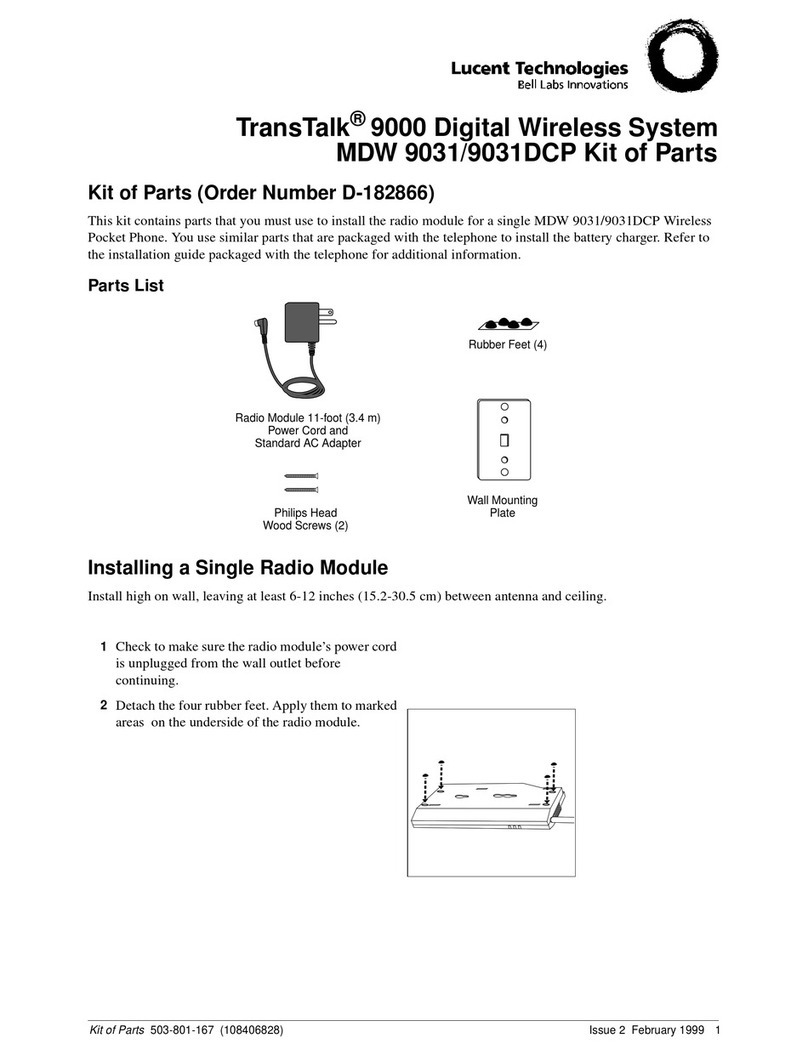 Lucent Technologies D-182866 User manual