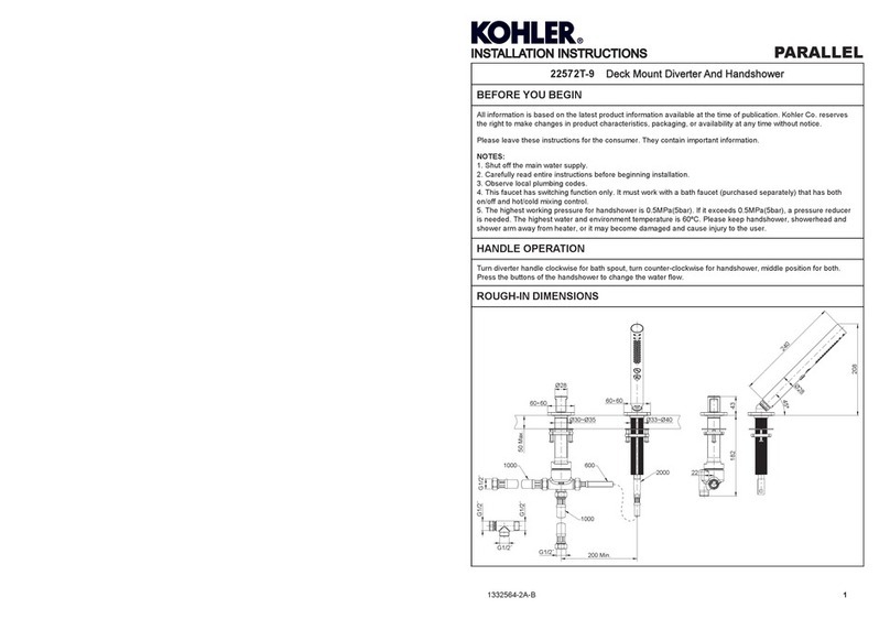 Kohler 22572T-9 User manual