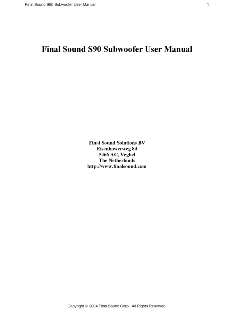 Final Sound S90 User manual