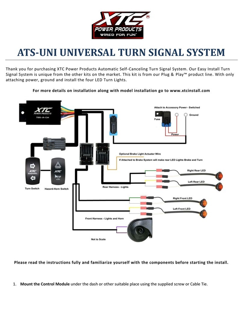 XTC ATS-UNI UNIVERSAL TURN SIGNAL SYSTEM User manual