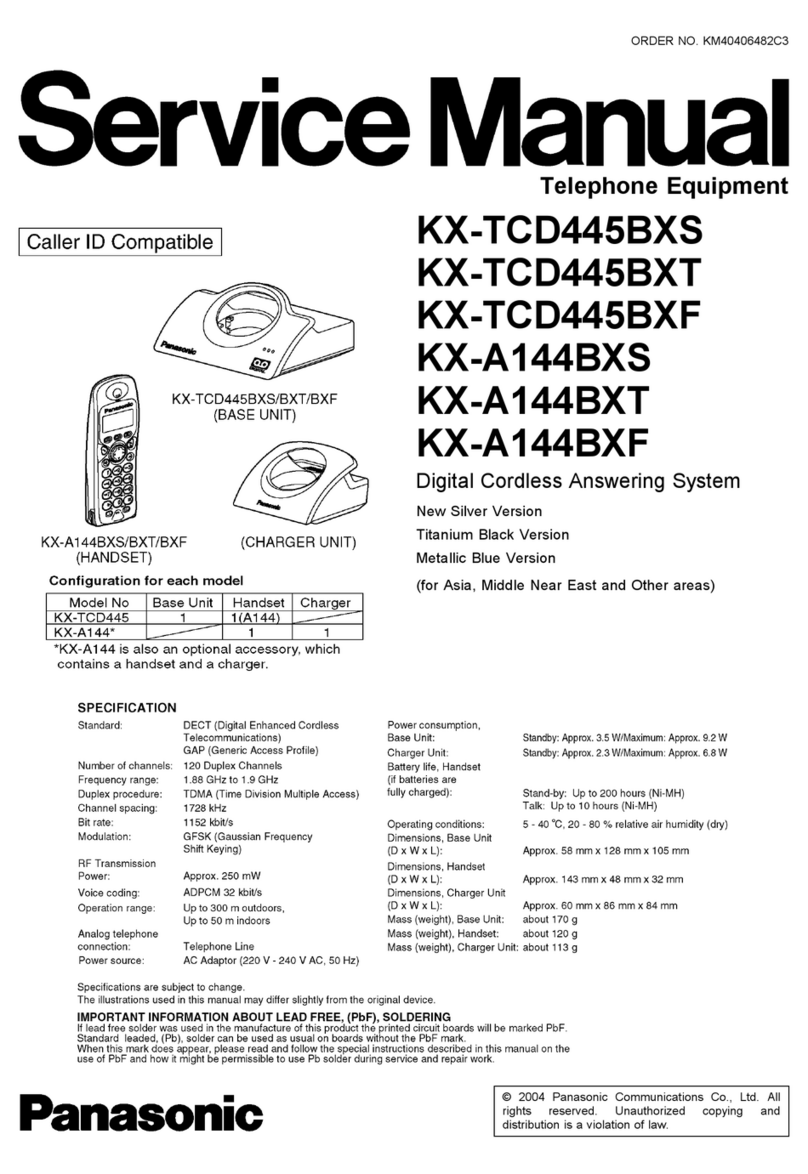 Panasonic KX-TCD445BXS User manual