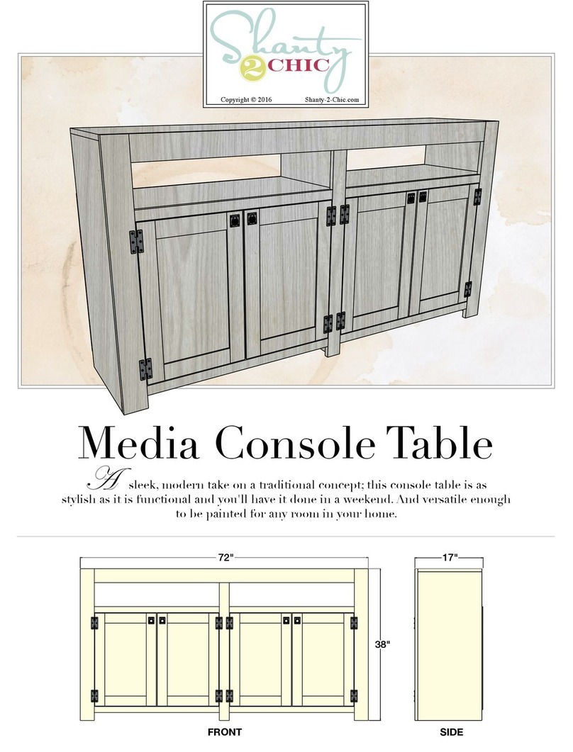 Shanty 2 CHIC Media Console Table instructions