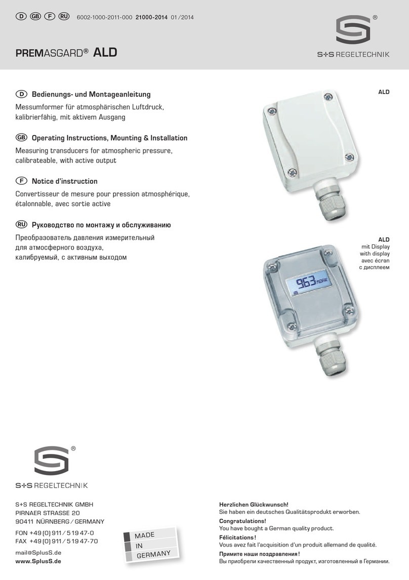 S+S Regeltechnik PREMASGARD ALD Repair manual