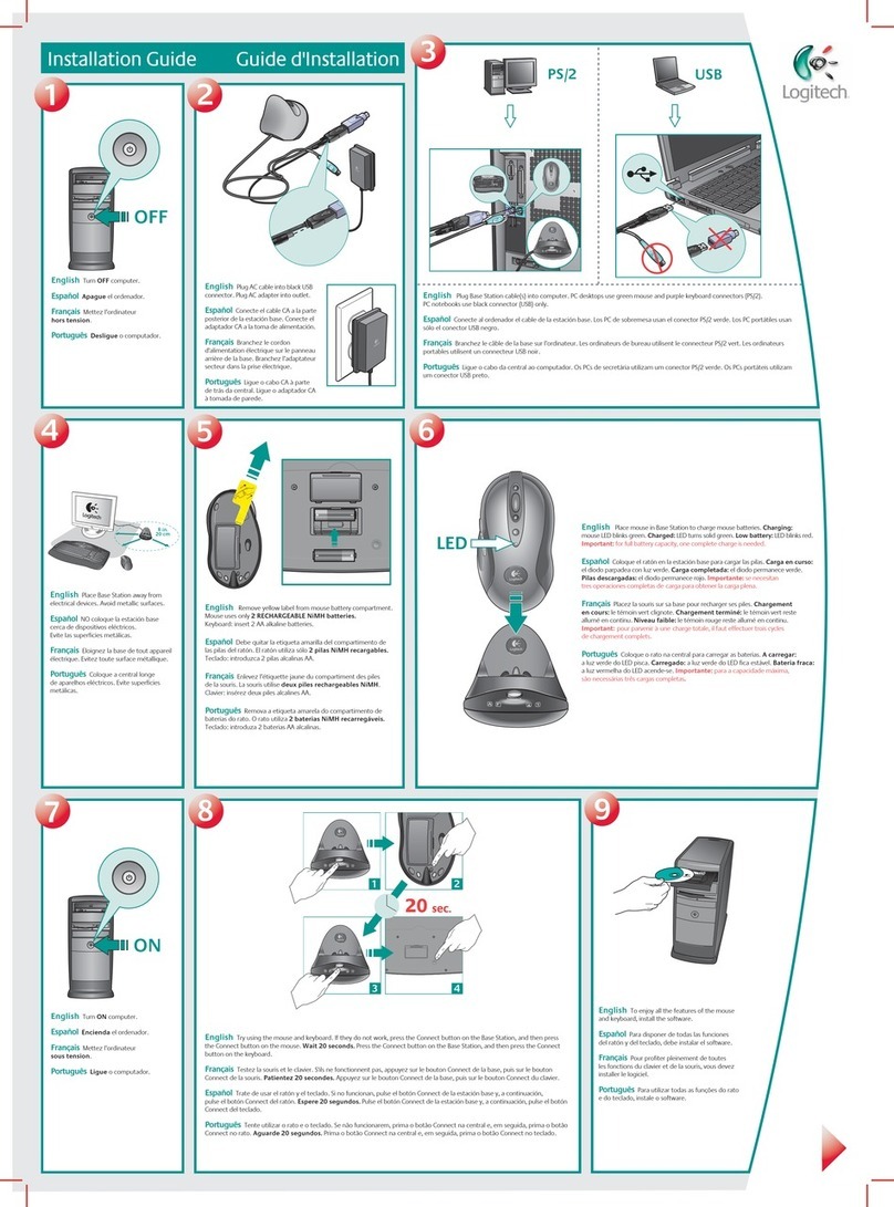 Logitech Cordless Desktop MX 3000 installation guide