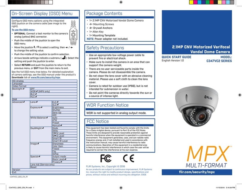 FLIR MPX C347VC2 Series User manual