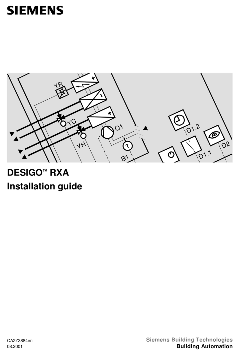 Siemens DESIGO RXA20.1 User manual