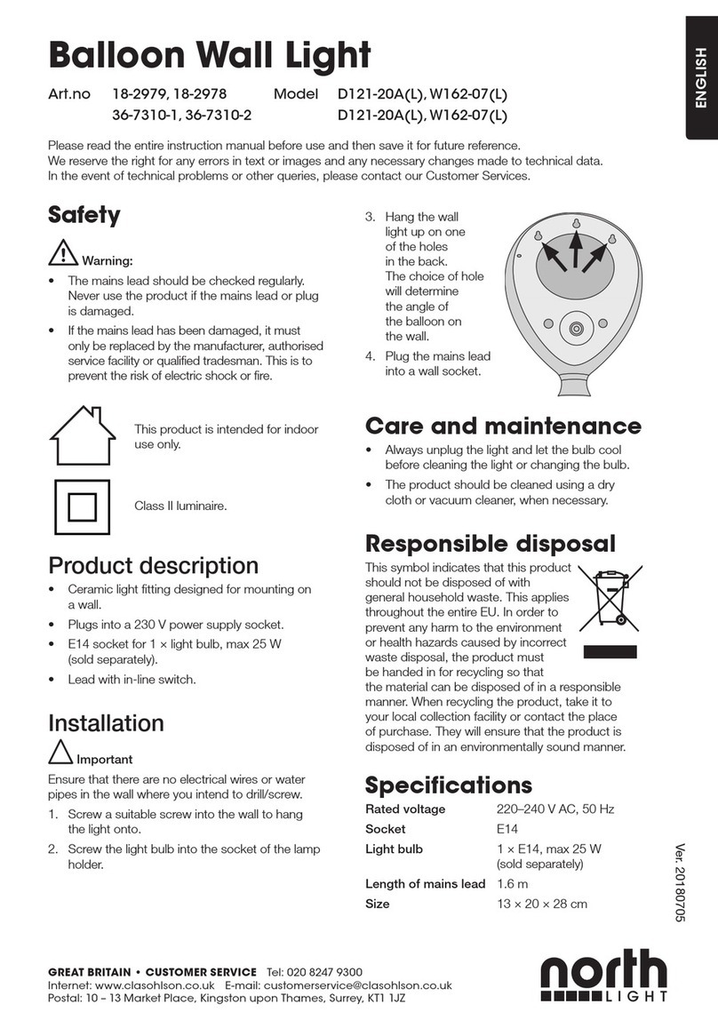 North Light D121-20A User manual