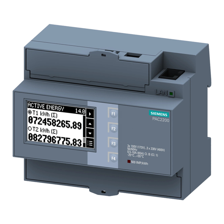 Siemens SENTRON PAC2200CLP User manual Siemens SENTRON PAC2200CLP User manual