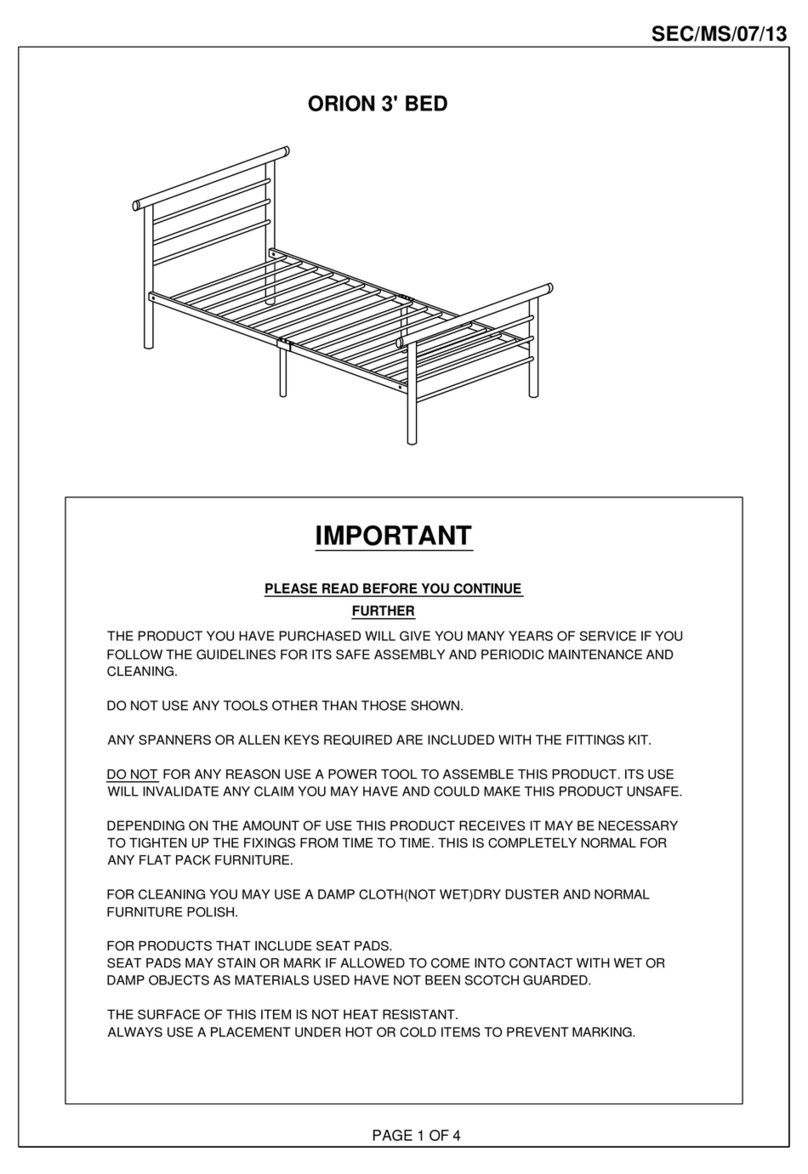 Seconique Furniture Orion Assembly instructions