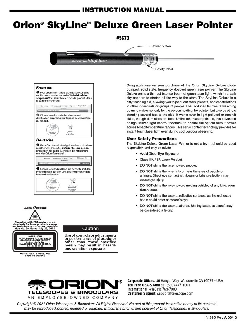 Orion SkyLine Deluxe User manual