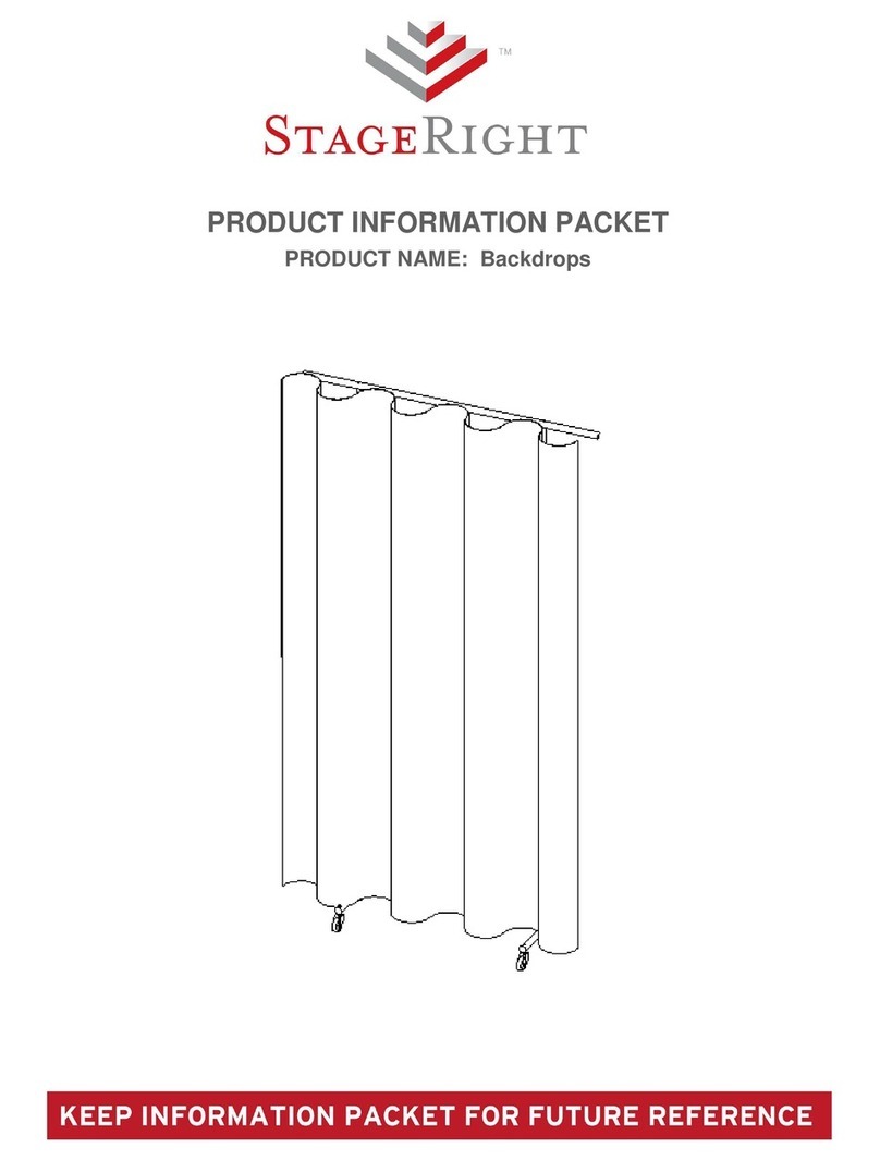 Stage right Backdrop Product information packet