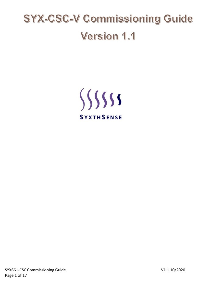 SyxthSense SYX-CSC-V Commissioning Guide