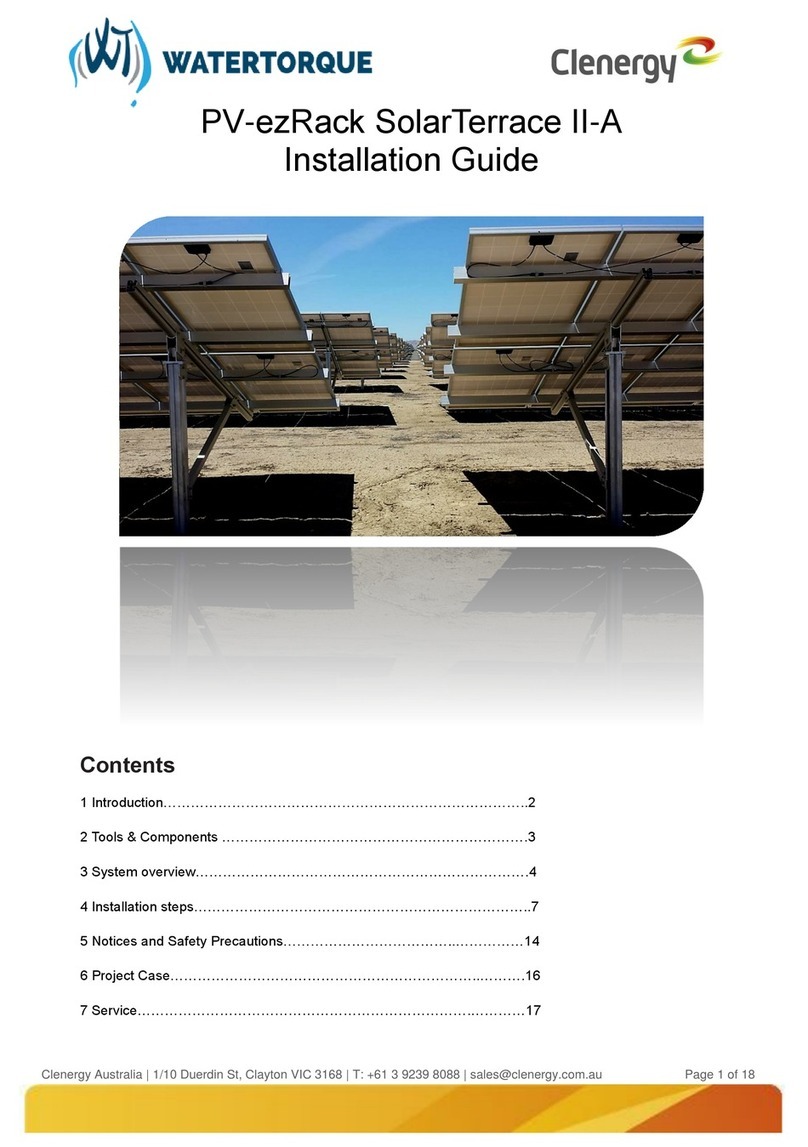 Clenergy WATERTORQUE PV-ezRack SolarTerrace II-A User manual