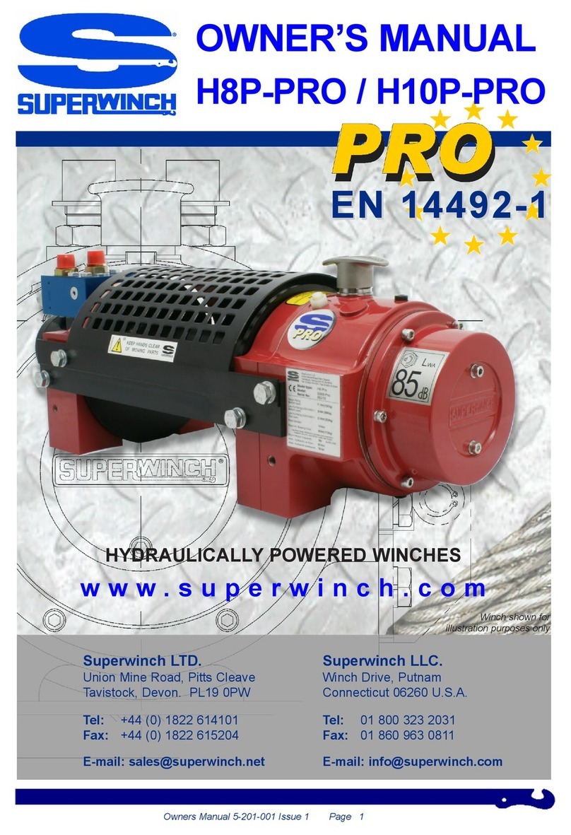 Superwinch H8P-PRO User manual Superwinch H8P-PRO User manual