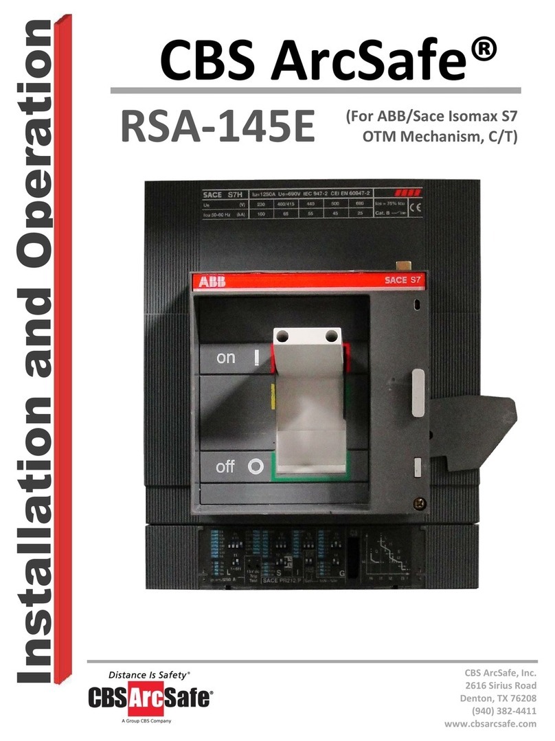 CBS ArcSafe RSA-145E Owner's manual