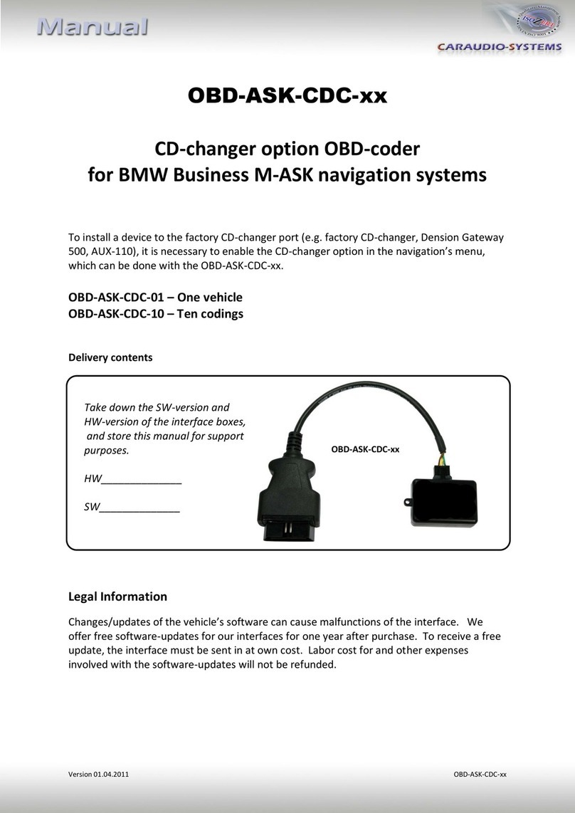 Caraudio-Systems OBD-ASK-CDC Series manual