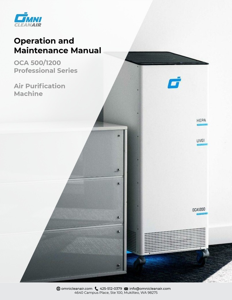 Omni CleanAir OCA 500 Professional Series Operation and maintenance manual