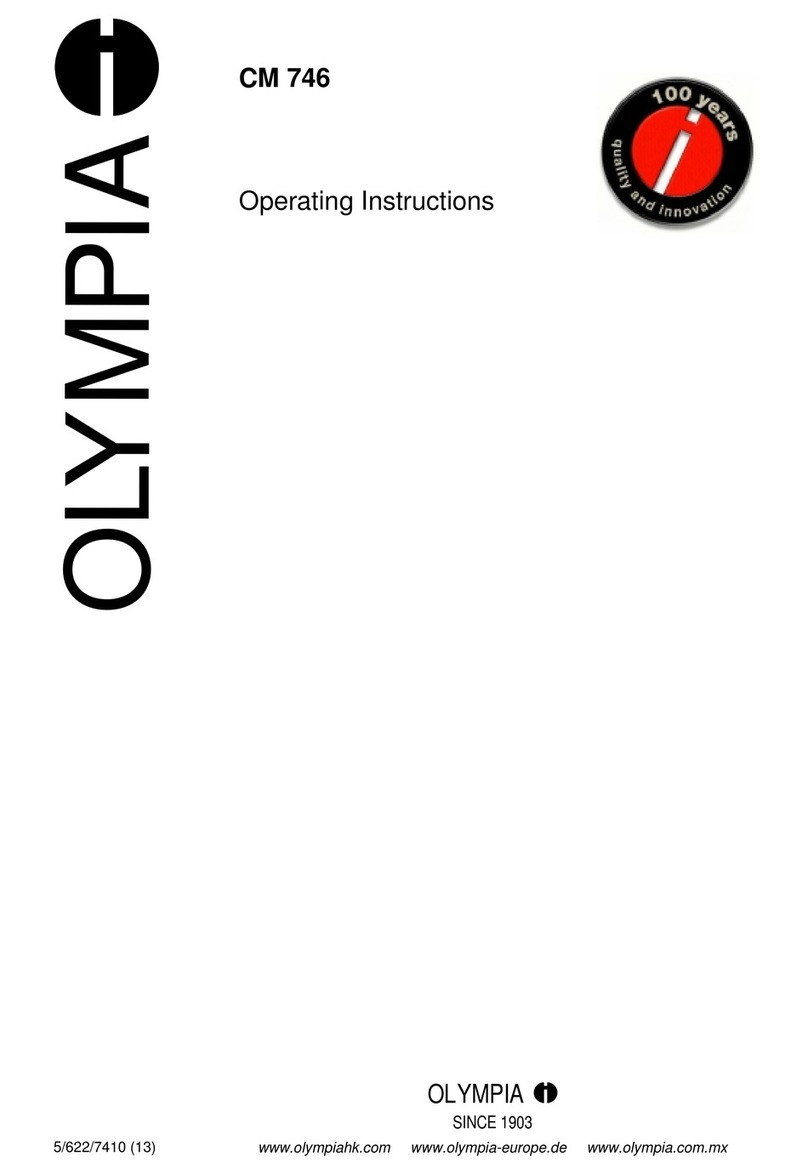 Olimpia CM 746 operating instructions
