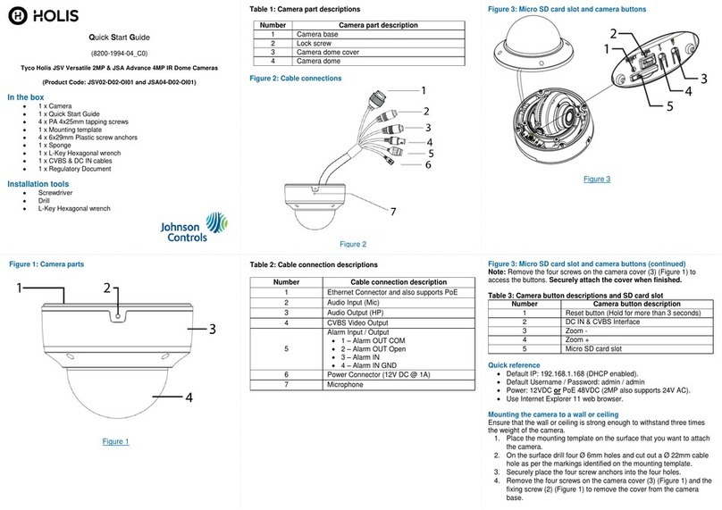 Johnson Controls Holis JSV02-D02-OI01 User manual