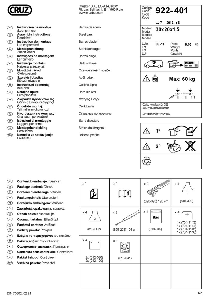 Cruz 922-401 Accessories assembly instructions