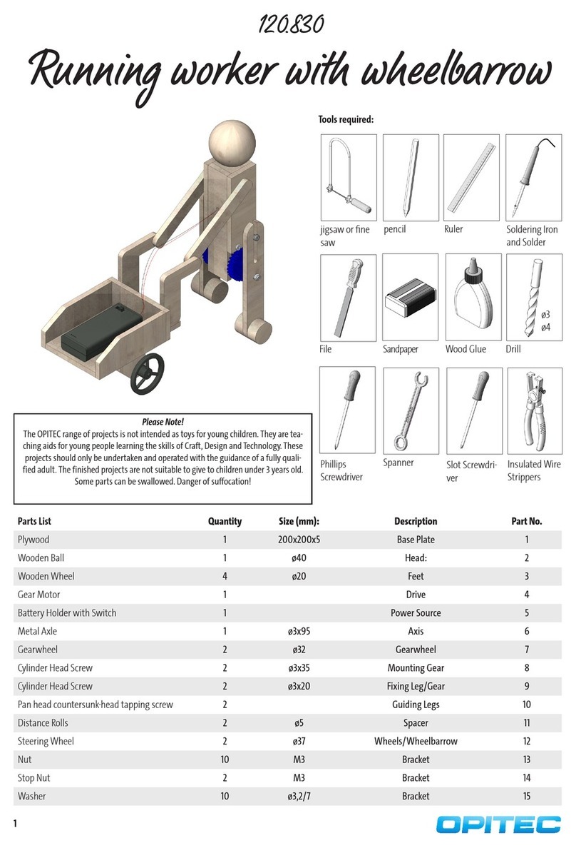Opitec Running worker with wheelbarrow Building Instruction