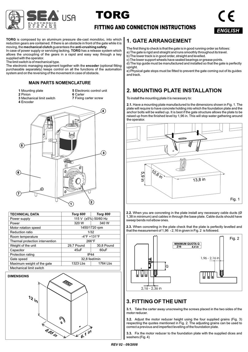 SEA TORG Series Fitting and Connection Instructions SEA TORG Series Fitting and Connection Instructions