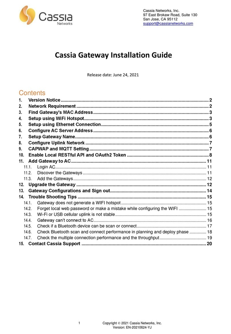 Cassia X2000 installation guide