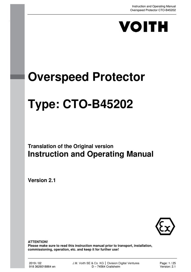 Voith CTO-B45202 Instructions and operating manual